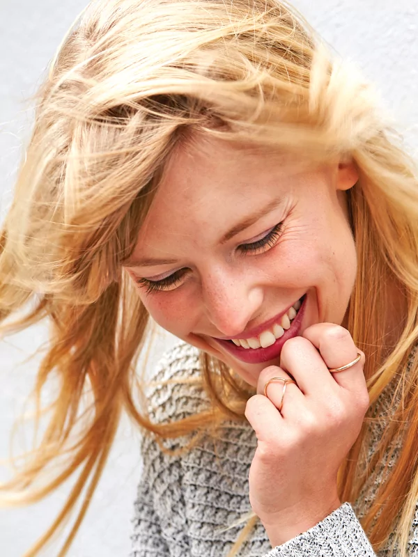 Woman smiling